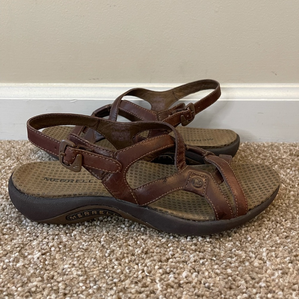 Merrell leather ankle strap sandals women’s 7.5